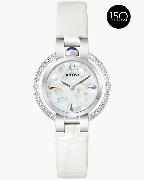 White Dial Leather Strap Rubaiyat Winter 96R254 | Bulova White Dial Leather Strap Rubaiyat Winter 96R254 | Bulova
